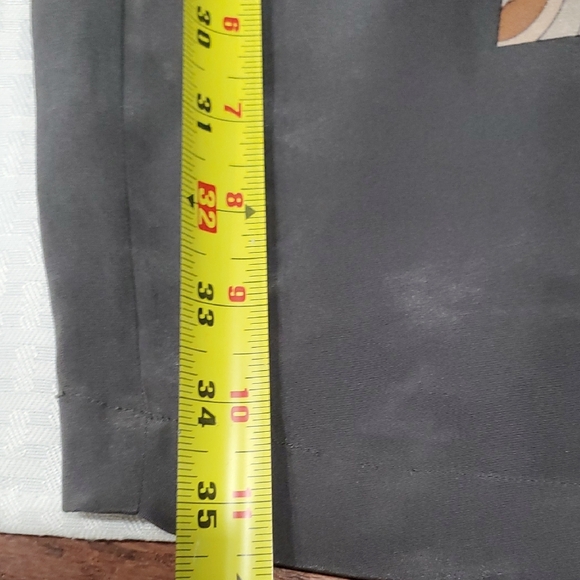 Rutzou Gray and Blue Silk  Sheath Artdeco  Dress with Dolman Sleeves - Picture 12 of 16